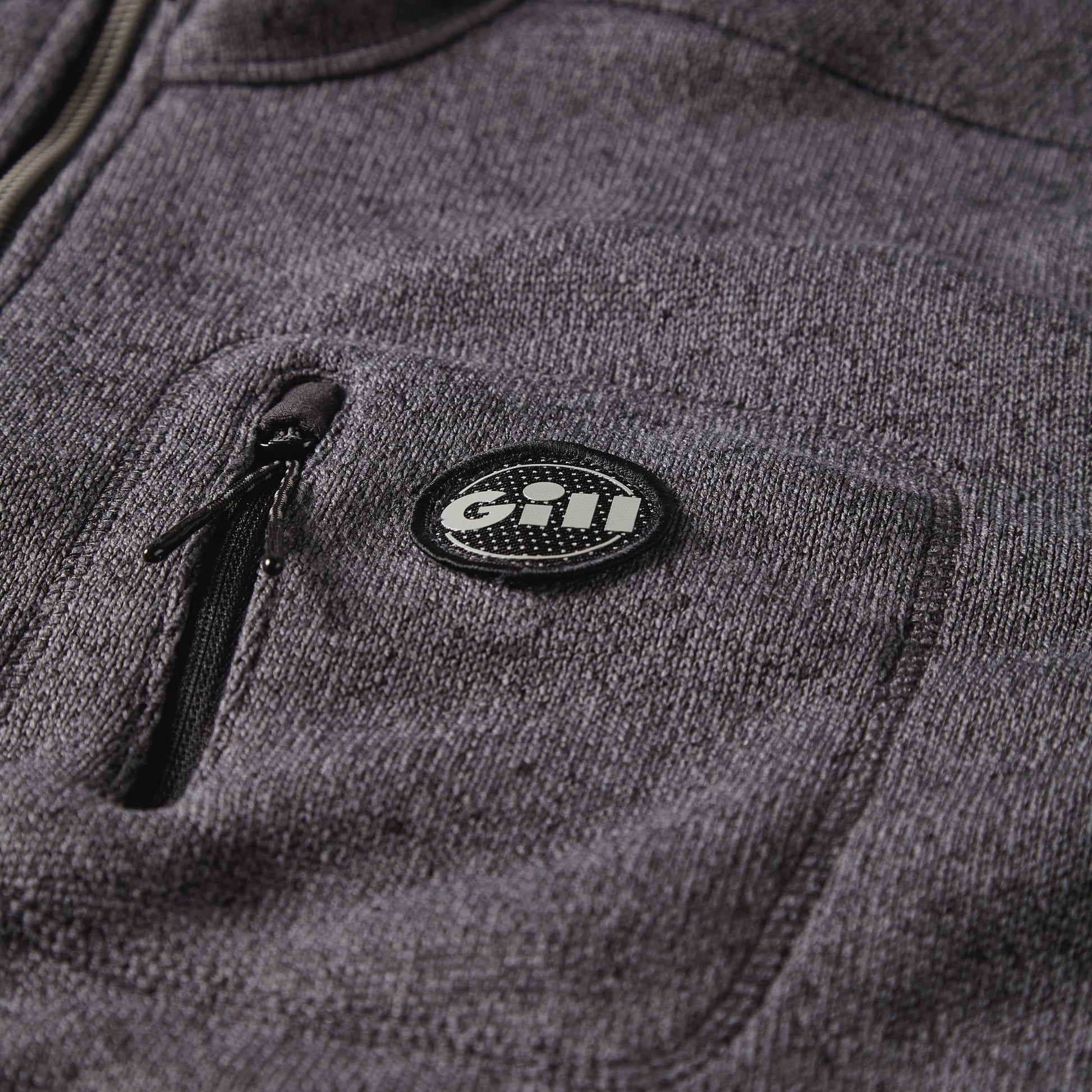Gill Men's Knit Fleece Jacket in Ash