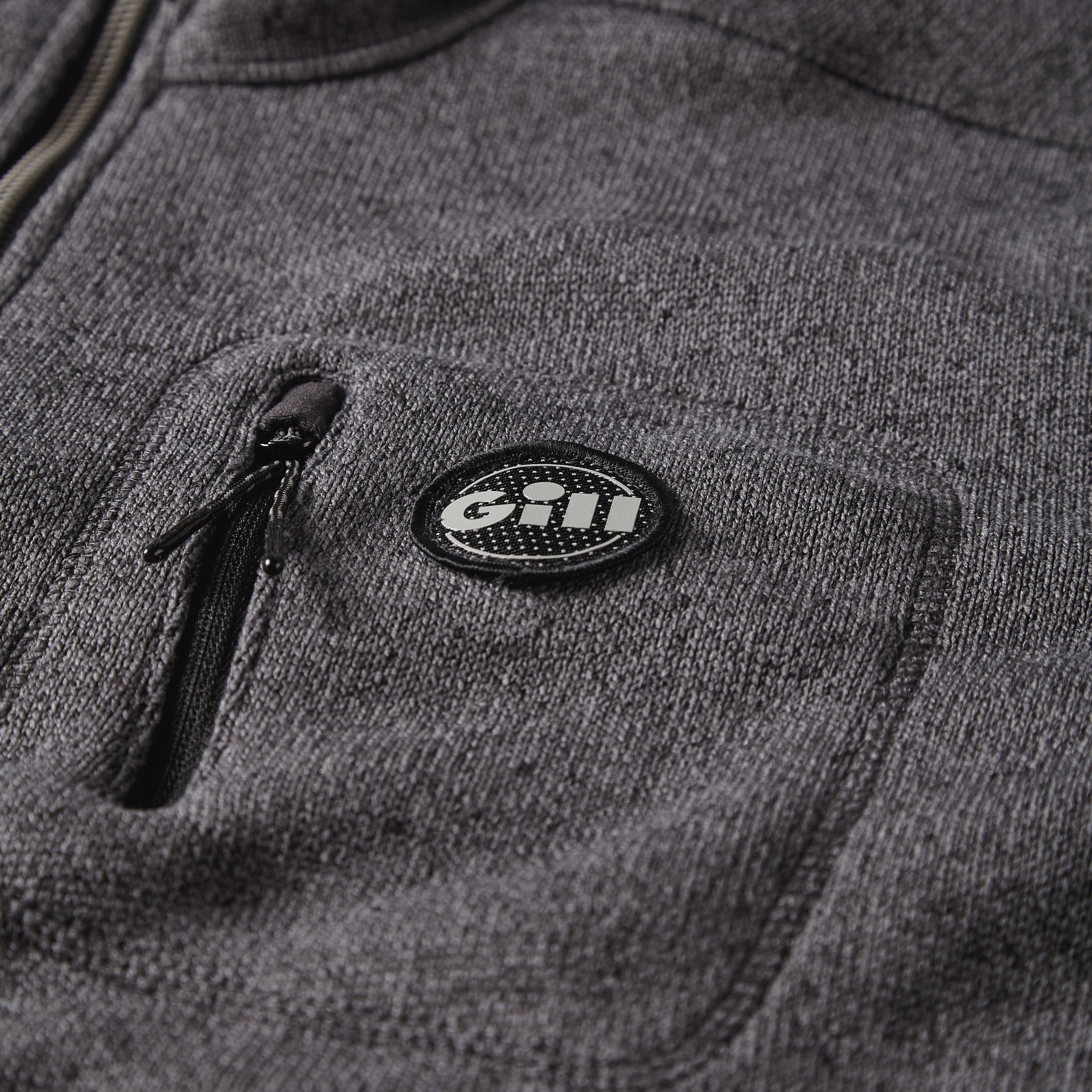 Gill Men's Knit Fleece Jacket in Ash