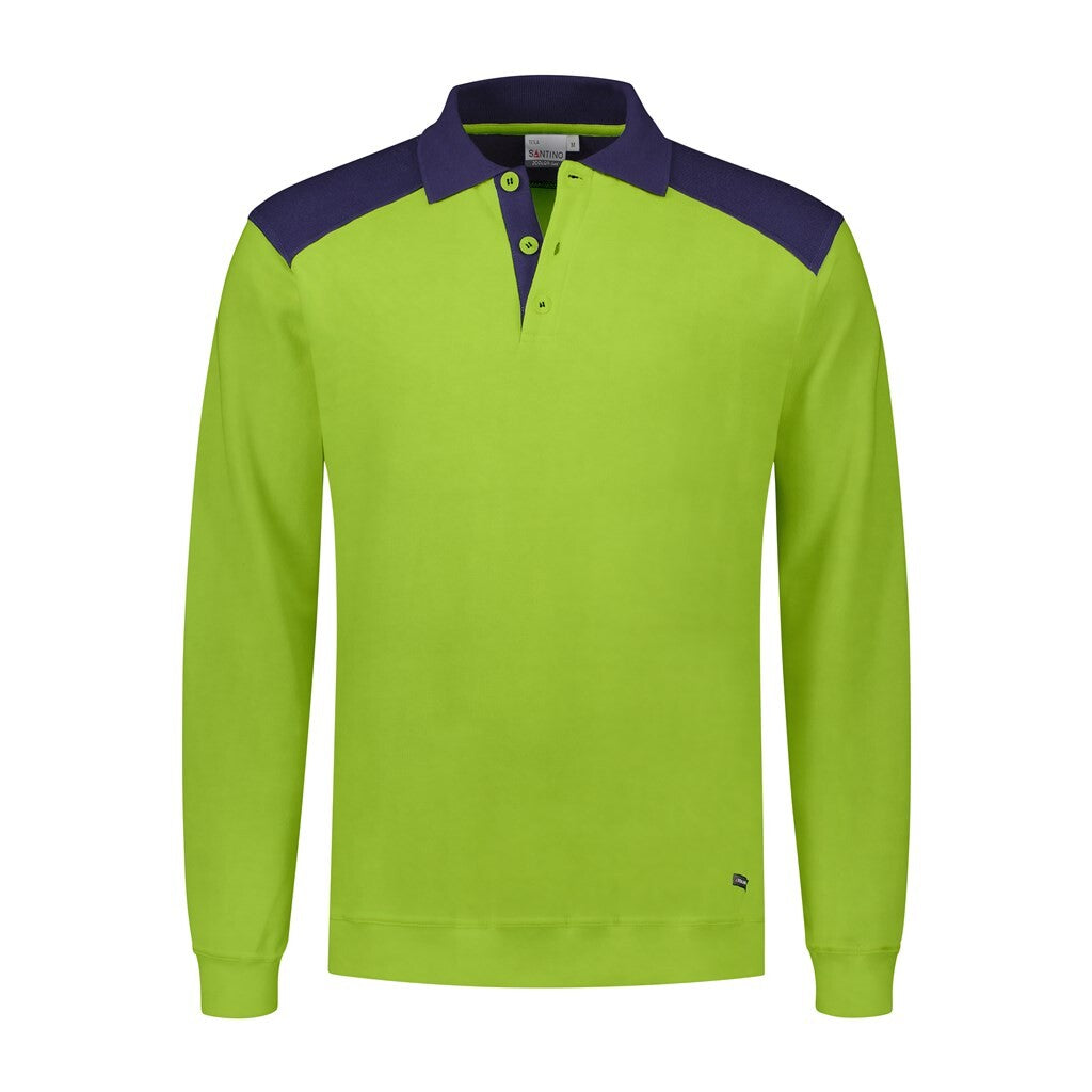 Santino antino Polosweater Tesla - Lime / Real Navy - XXL