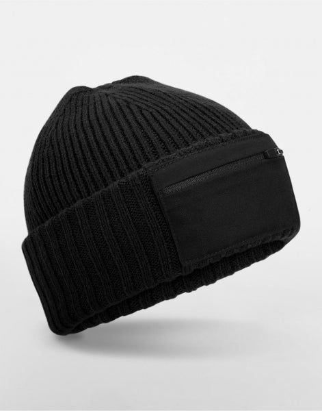 Beechfield Zip Patch Beanie