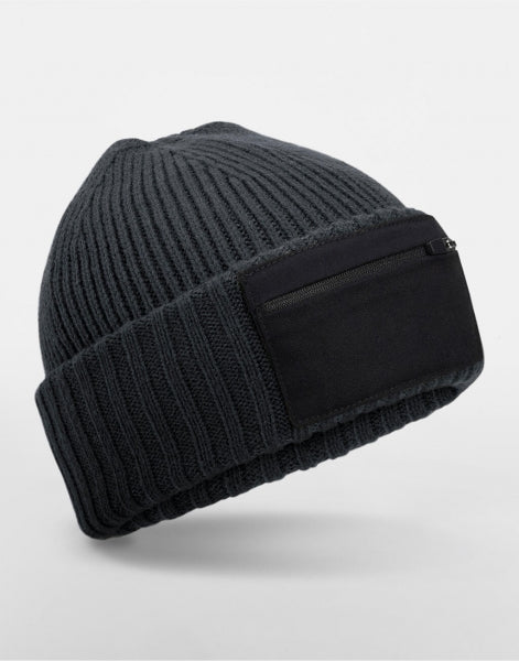 Beechfield Zip Patch Beanie
