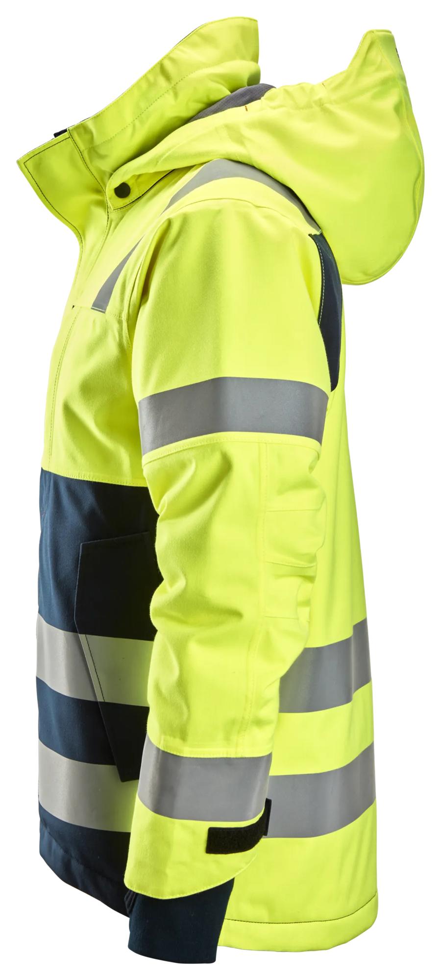 Snickers ProtecWork, Waterproof Insulated Hood Jacket High-Vis Class 3