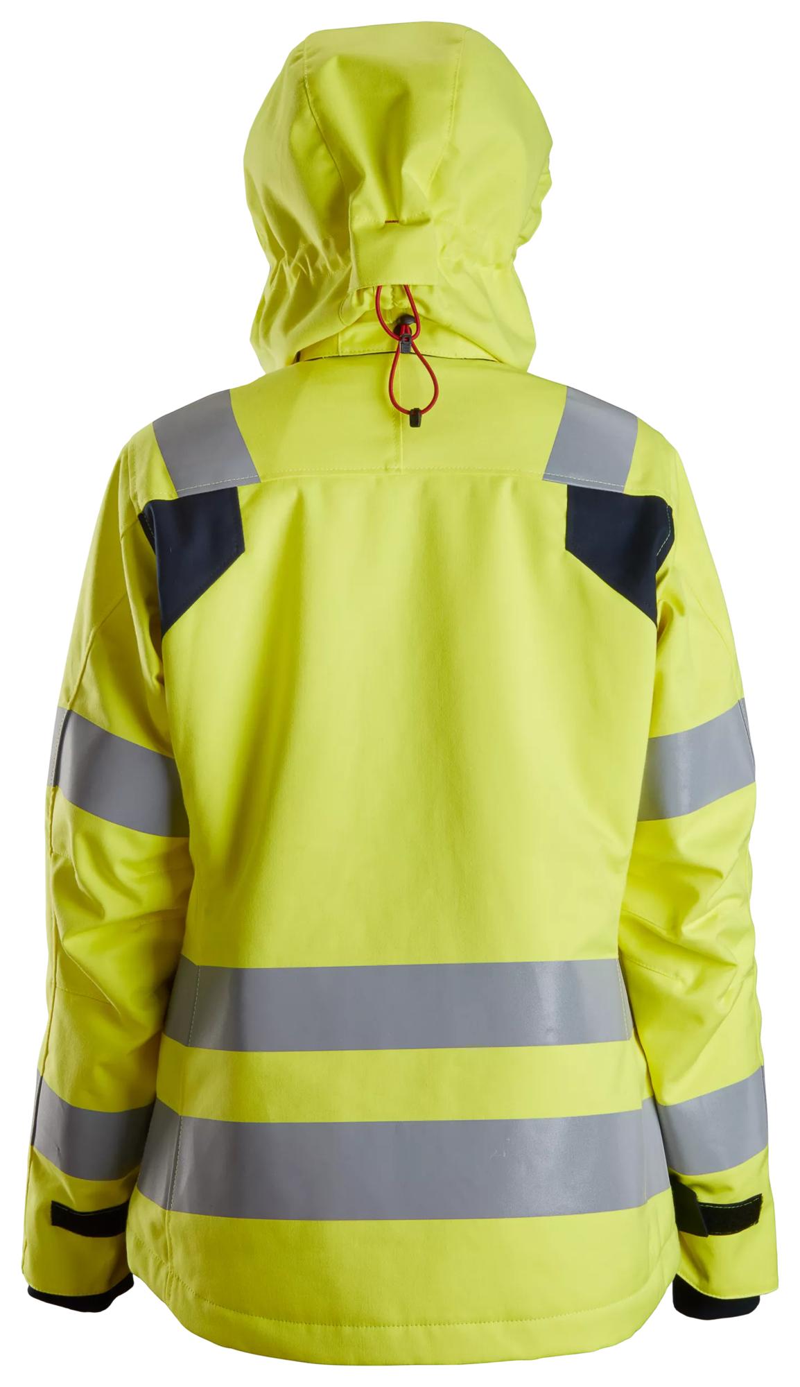 Snickers ProtecWork, Women's Waterproof Insulated Hood Jacket, High-Vis Class 3