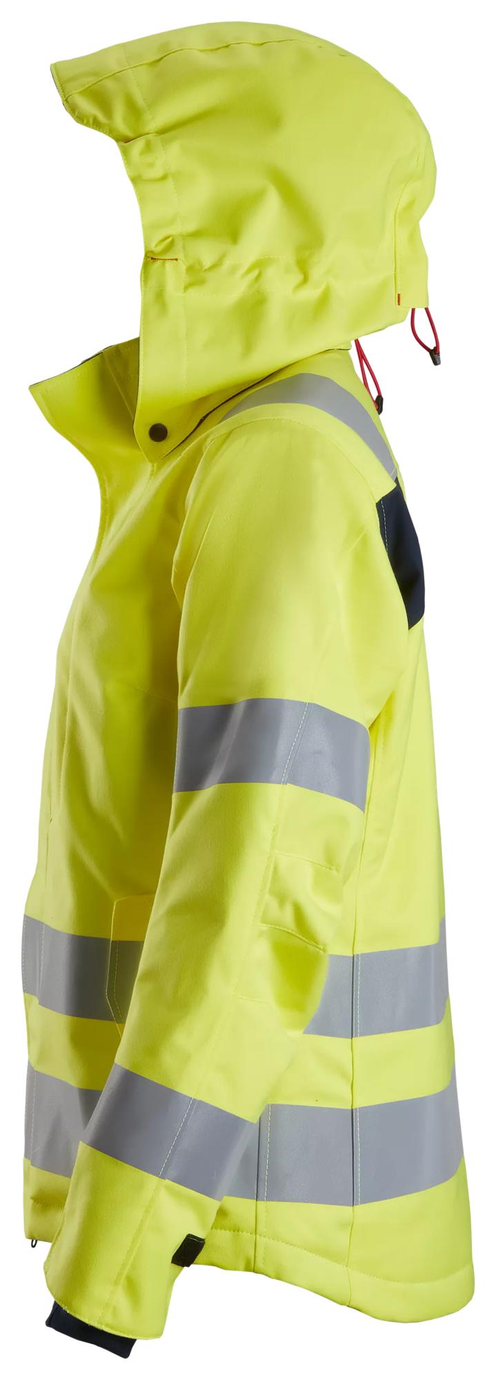 Snickers ProtecWork, Women's Waterproof Insulated Hood Jacket, High-Vis Class 3