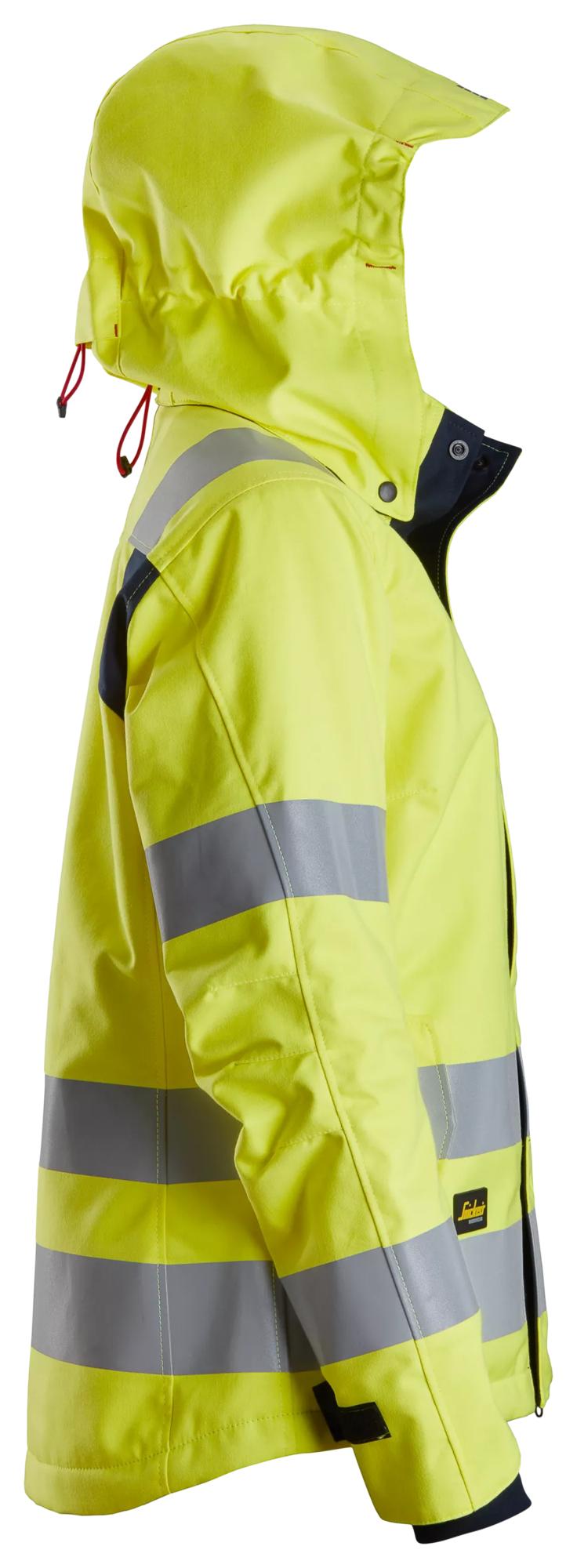 Snickers ProtecWork, Women's Waterproof Insulated Hood Jacket, High-Vis Class 3