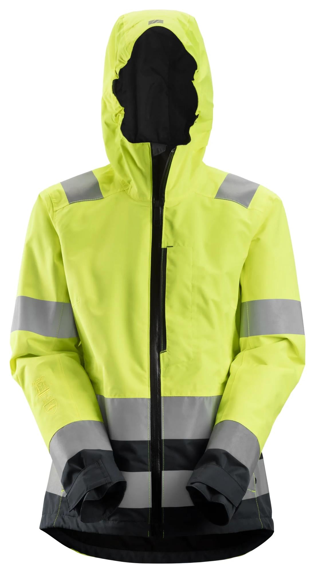 Snickers Women's High-Vis Waterproof Shell Jacket Class 2/3