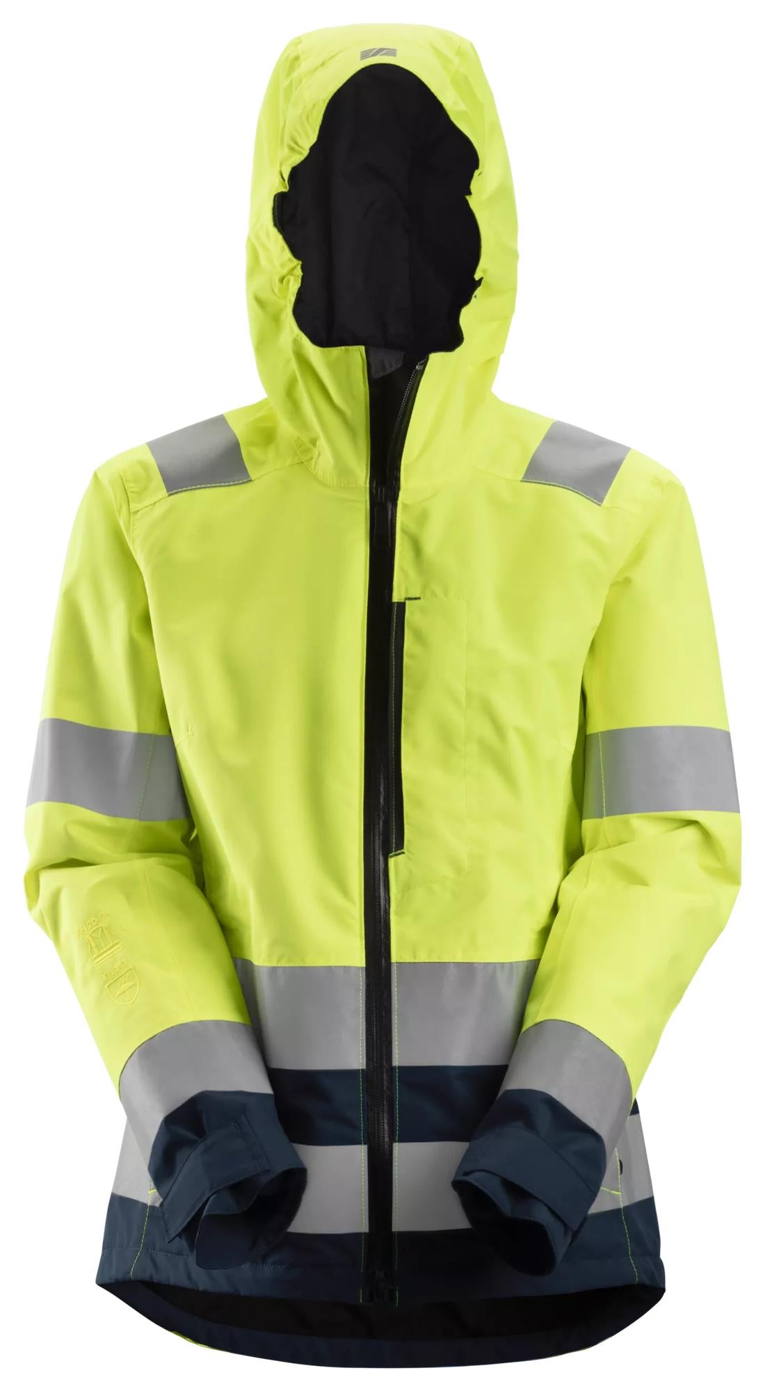 Snickers Women's High-Vis Waterproof Shell Jacket Class 2/3