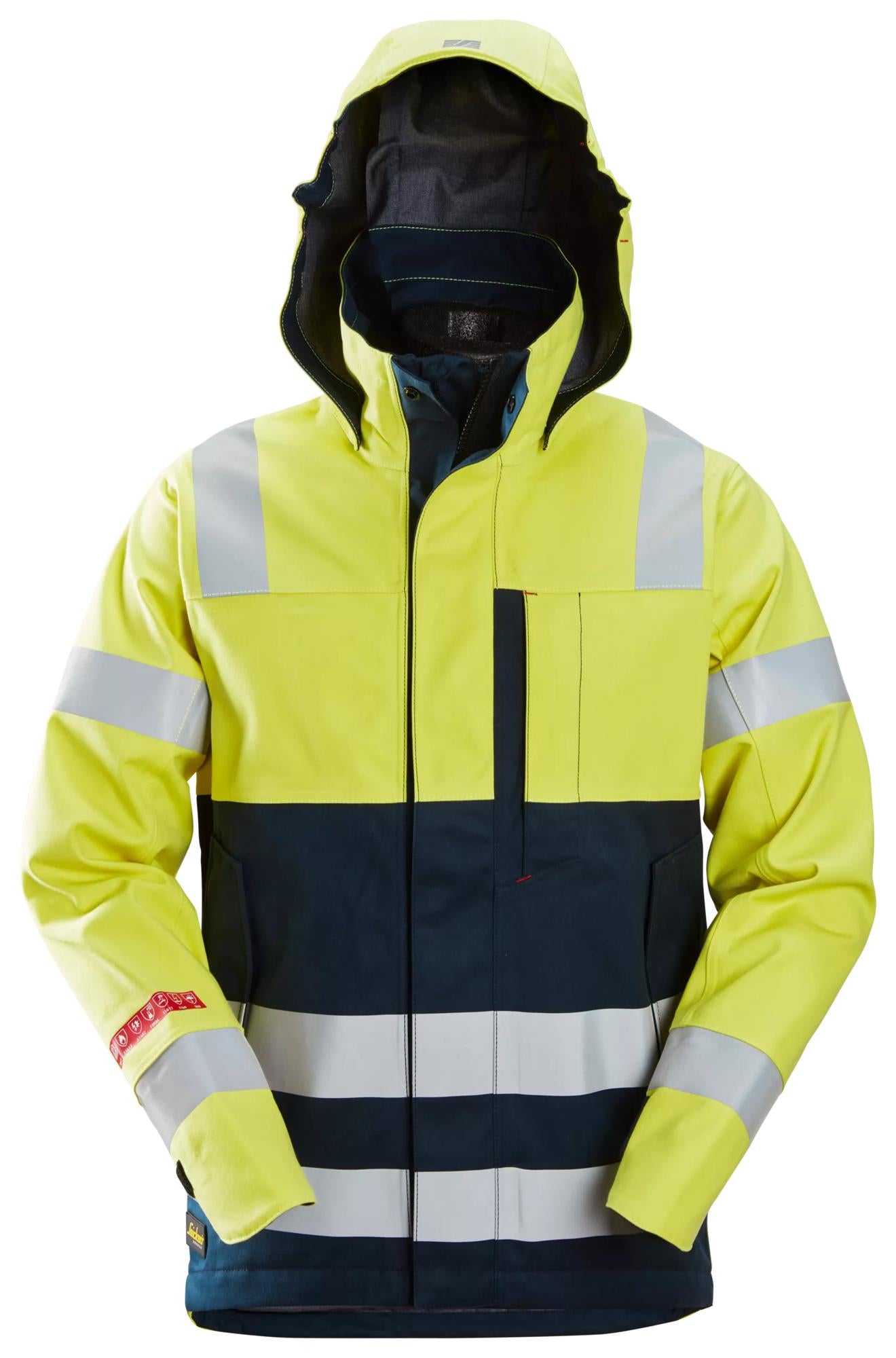 Snickers ProtecWork, Waterproof Shell Jacket, High-Vis Class 3