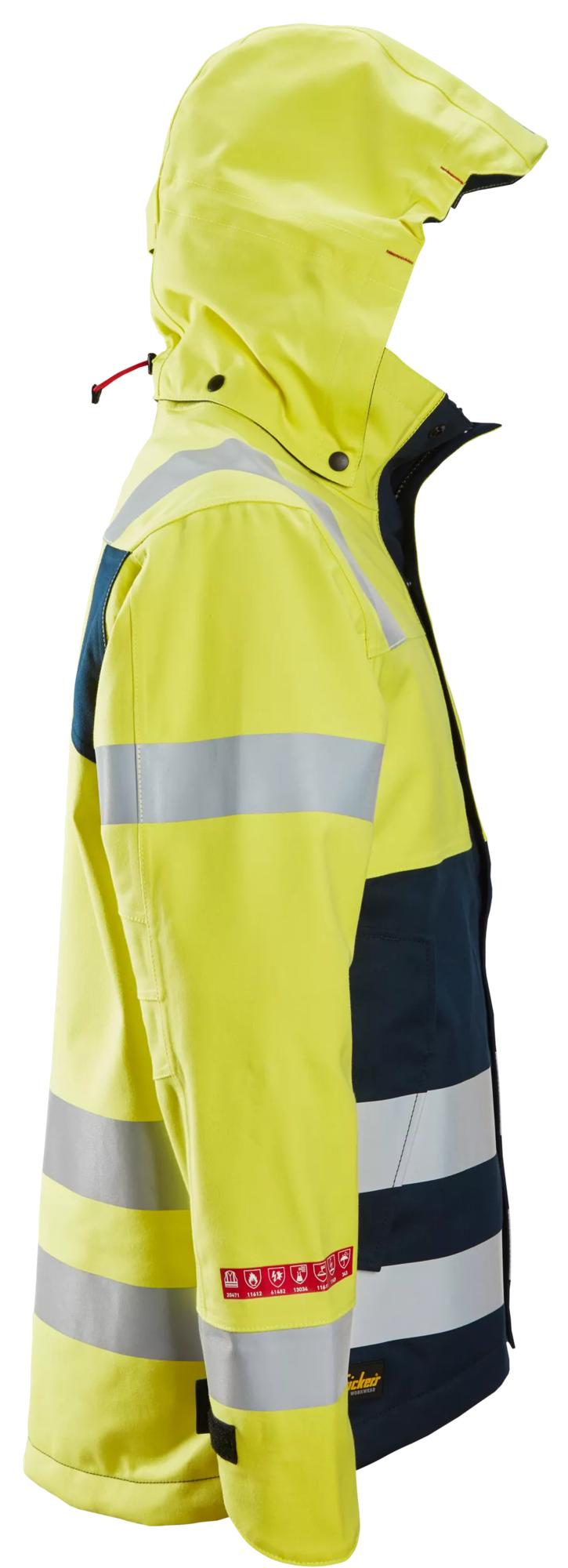 Snickers ProtecWork, Waterproof Shell Jacket, High-Vis Class 3