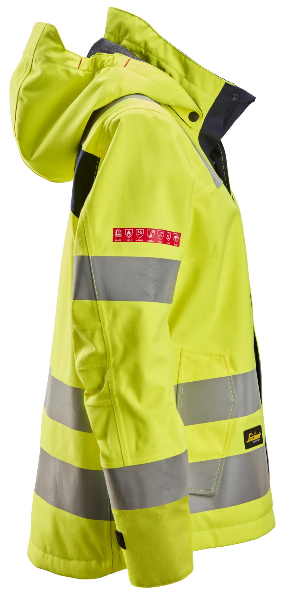 Snickers ProtecWork, Women's Waterproof Shell Jacket, High-Vis Class 3