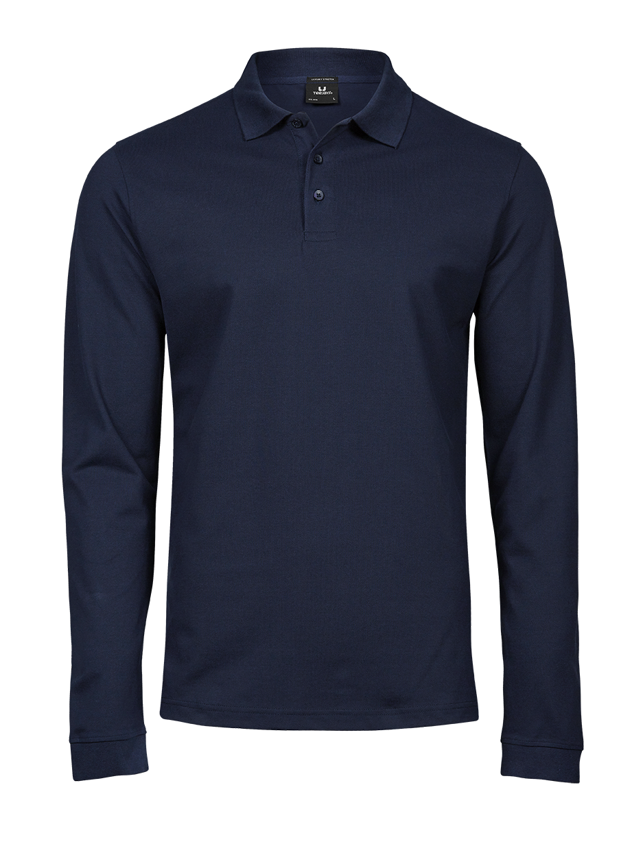 Teejays Luxury Stretch Long Sleeve Polo