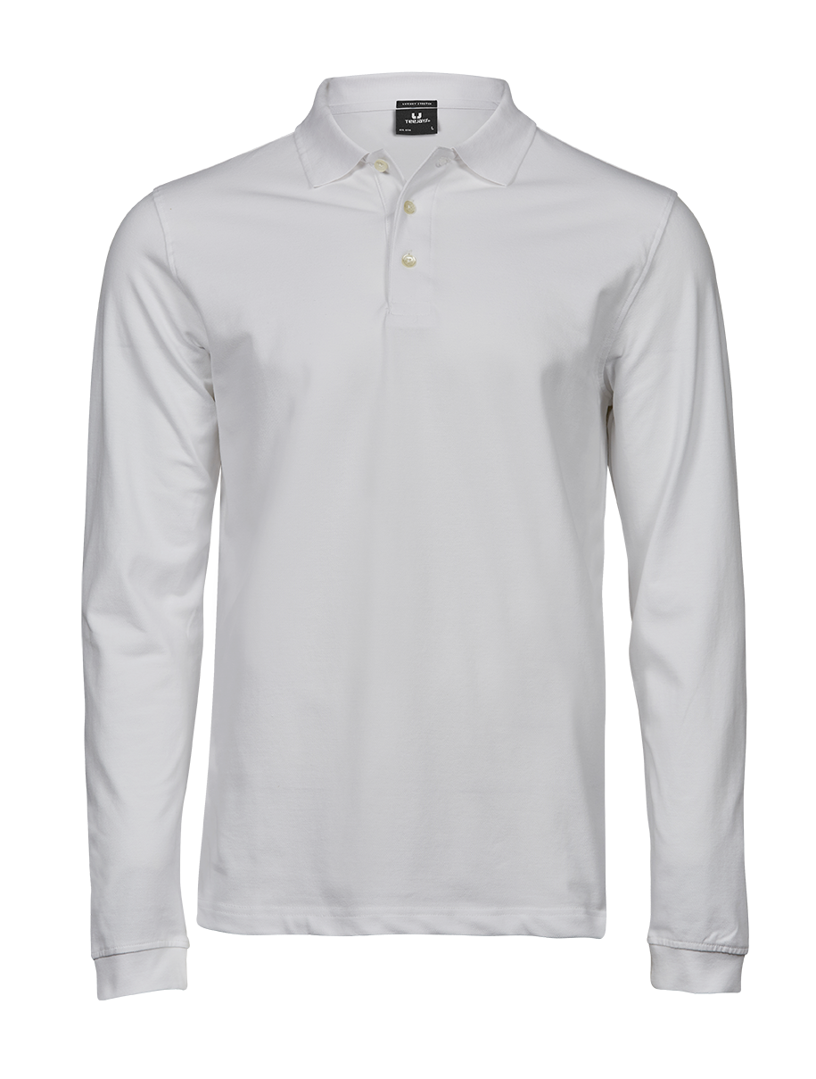Teejays Luxury Stretch Long Sleeve Polo