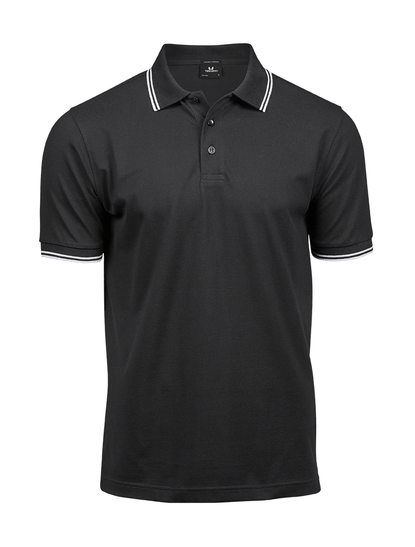 Teejays Luxury Stripe Stretch Polo