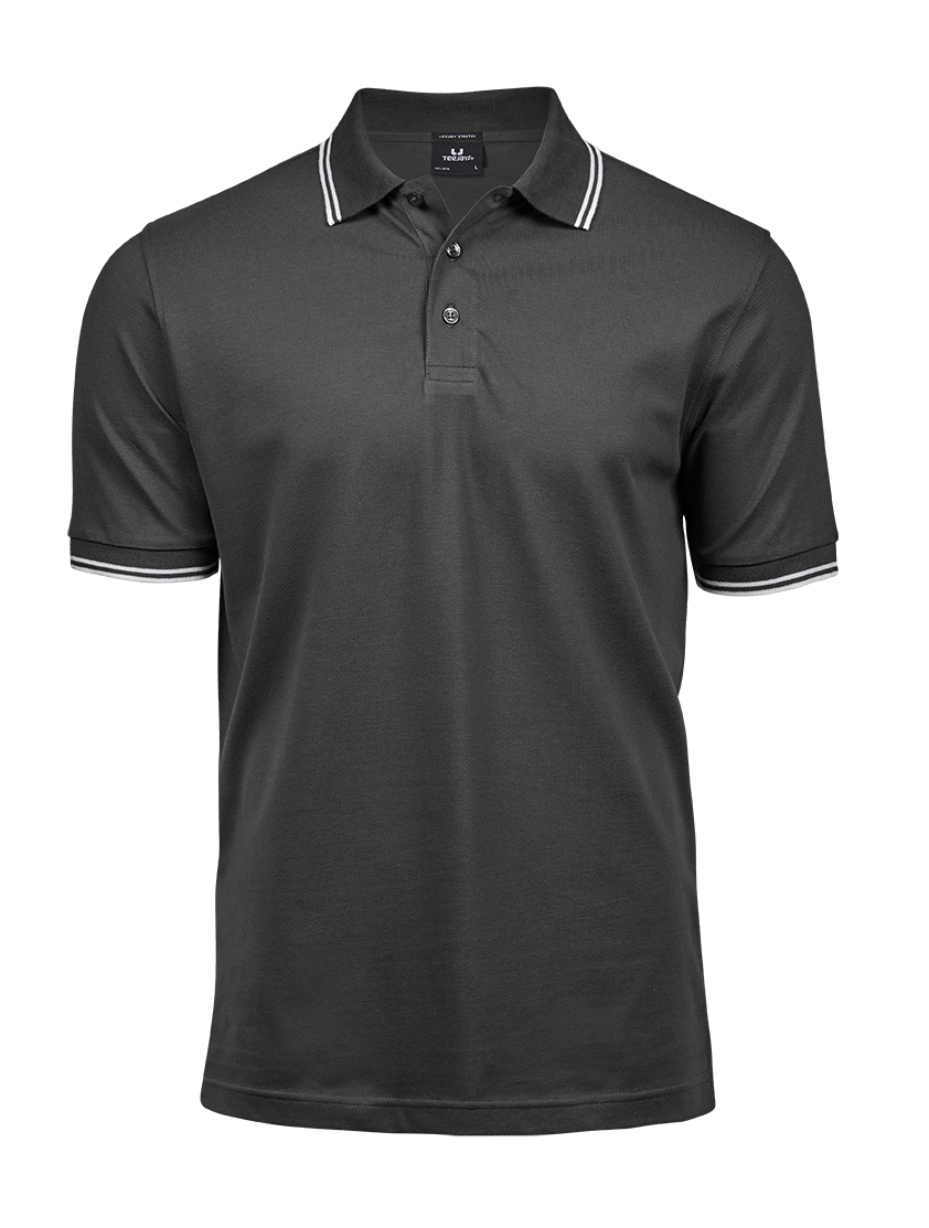 Teejays Luxury Stripe Stretch Polo