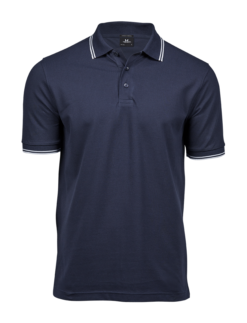 Teejays Luxury Stripe Stretch Polo