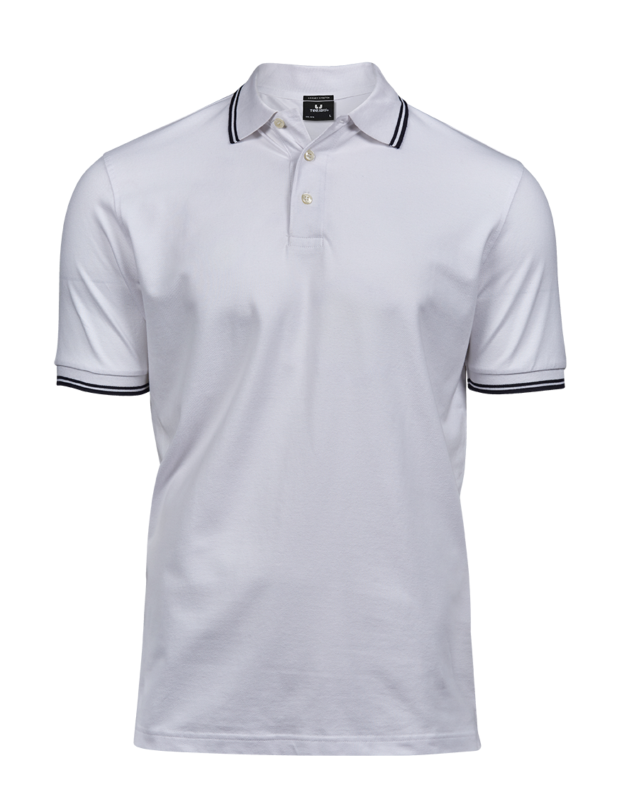 Teejays Luxury Stripe Stretch Polo