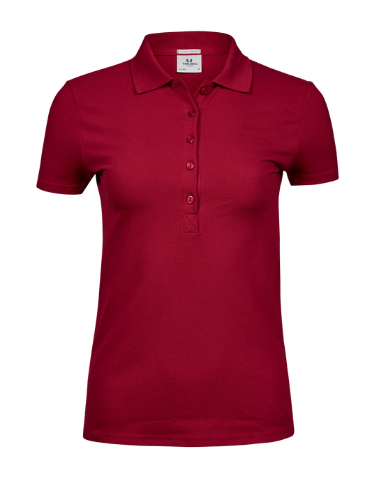 Tee Jays Women's Luxury Stretch Polo - DEEP RED