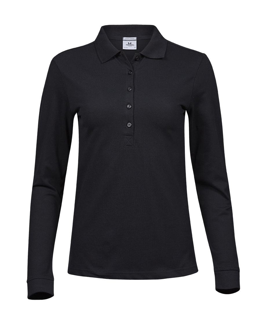 Teejays Women's Luxury Stretch Long Sleeve Polo
