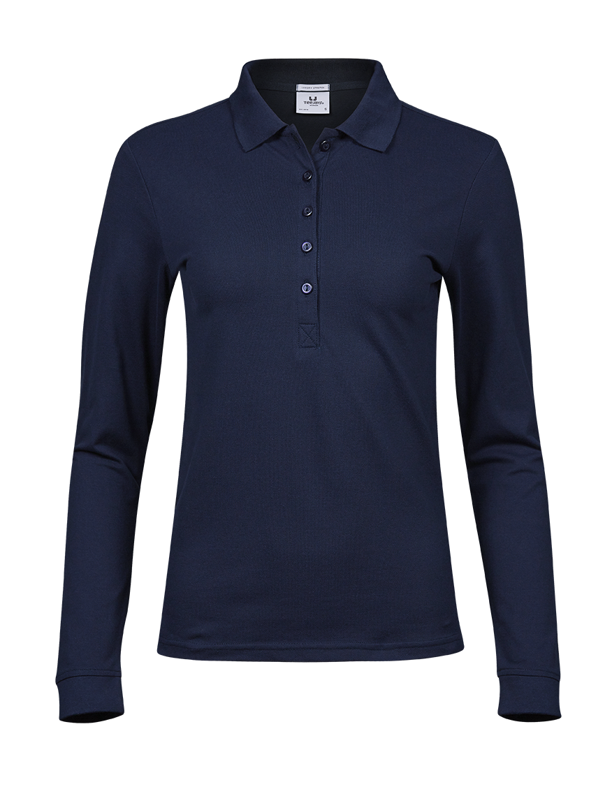 Teejays Women's Luxury Stretch Long Sleeve Polo