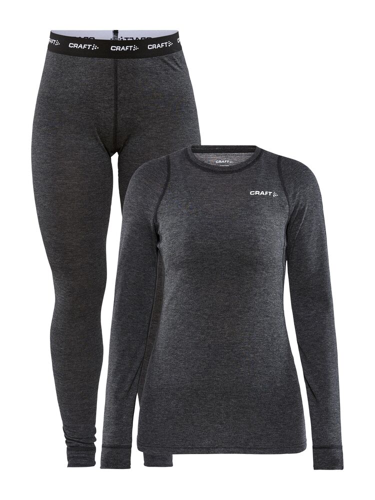 Craft Core wool Merino set wmn black mel.