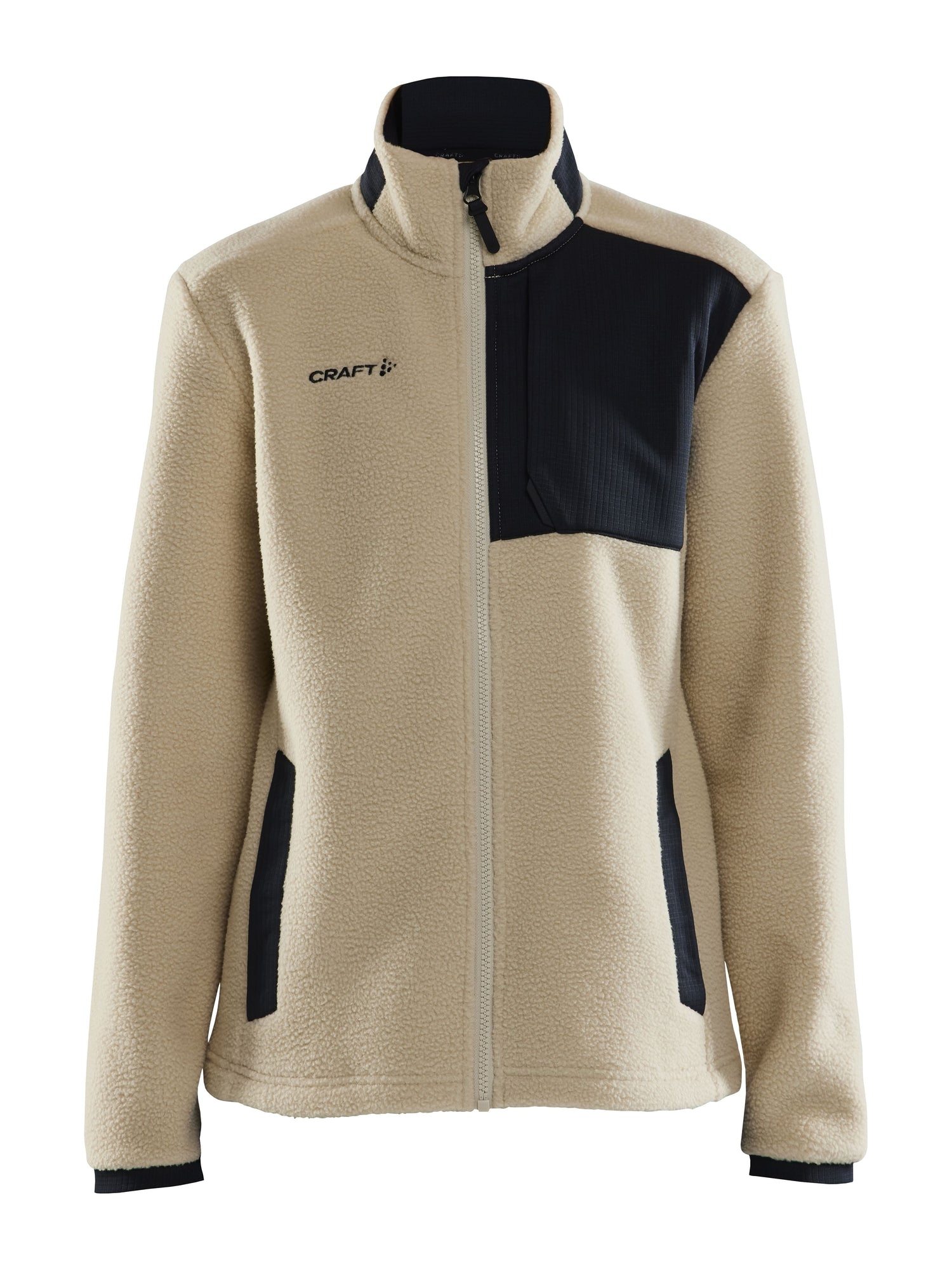 Craft ADV Explore pile fleece jck wmn ecru/black