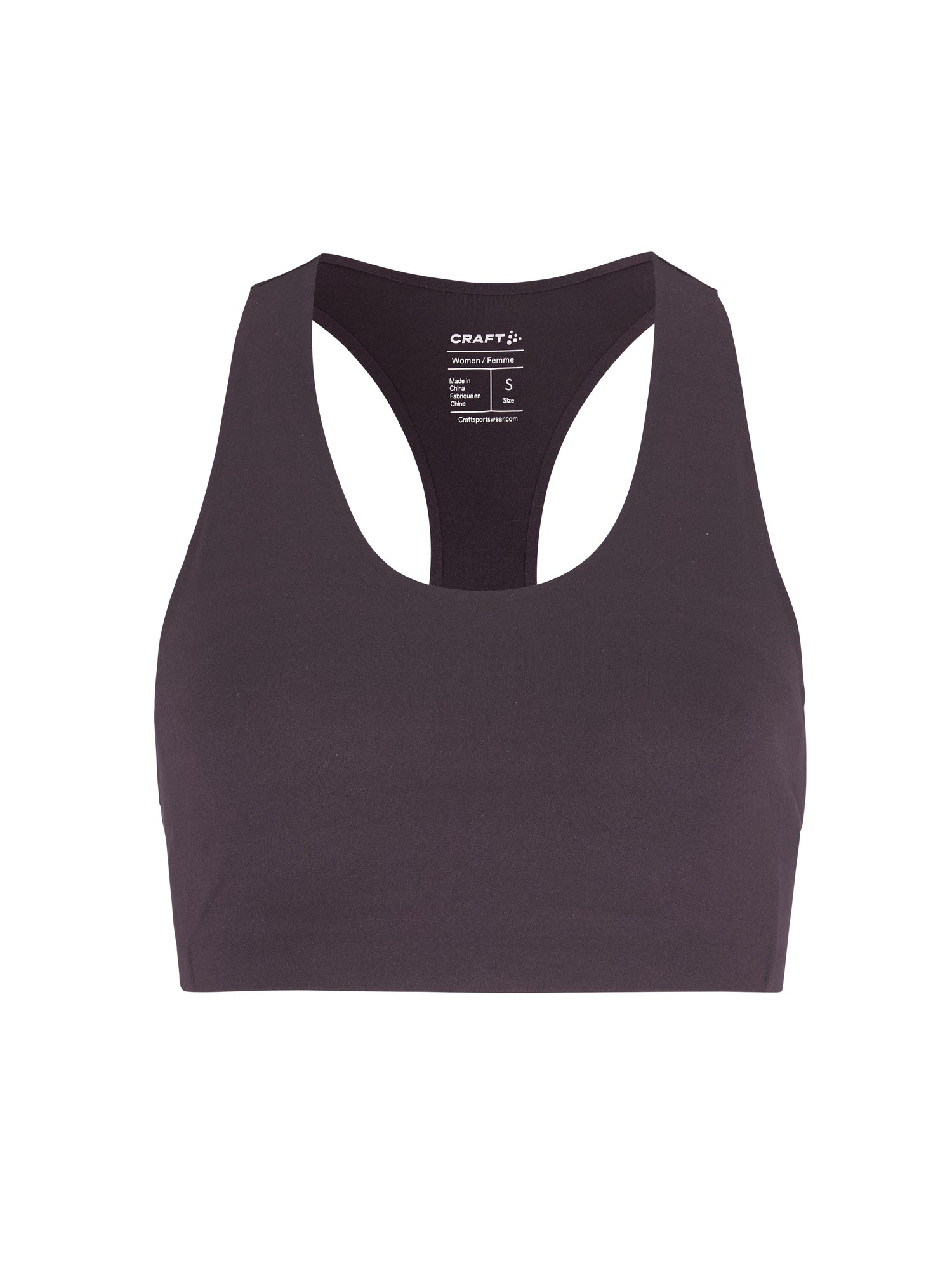 Craft Collective padded sportsbra wmn dk plum
