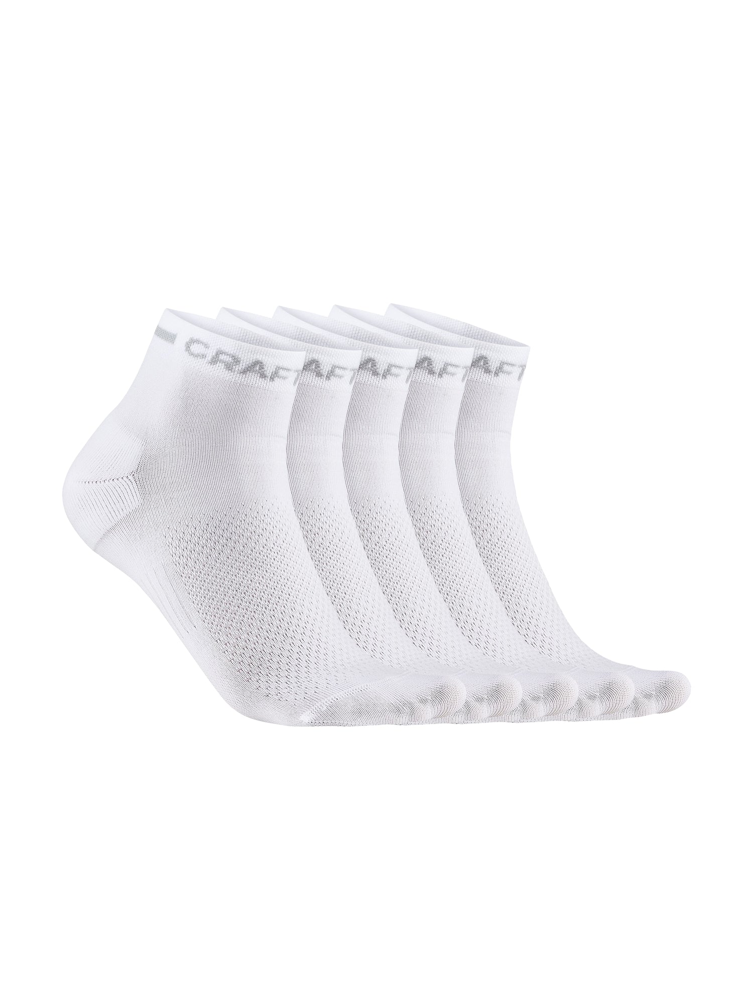 Craft Core dry mid sock 5-pack white
