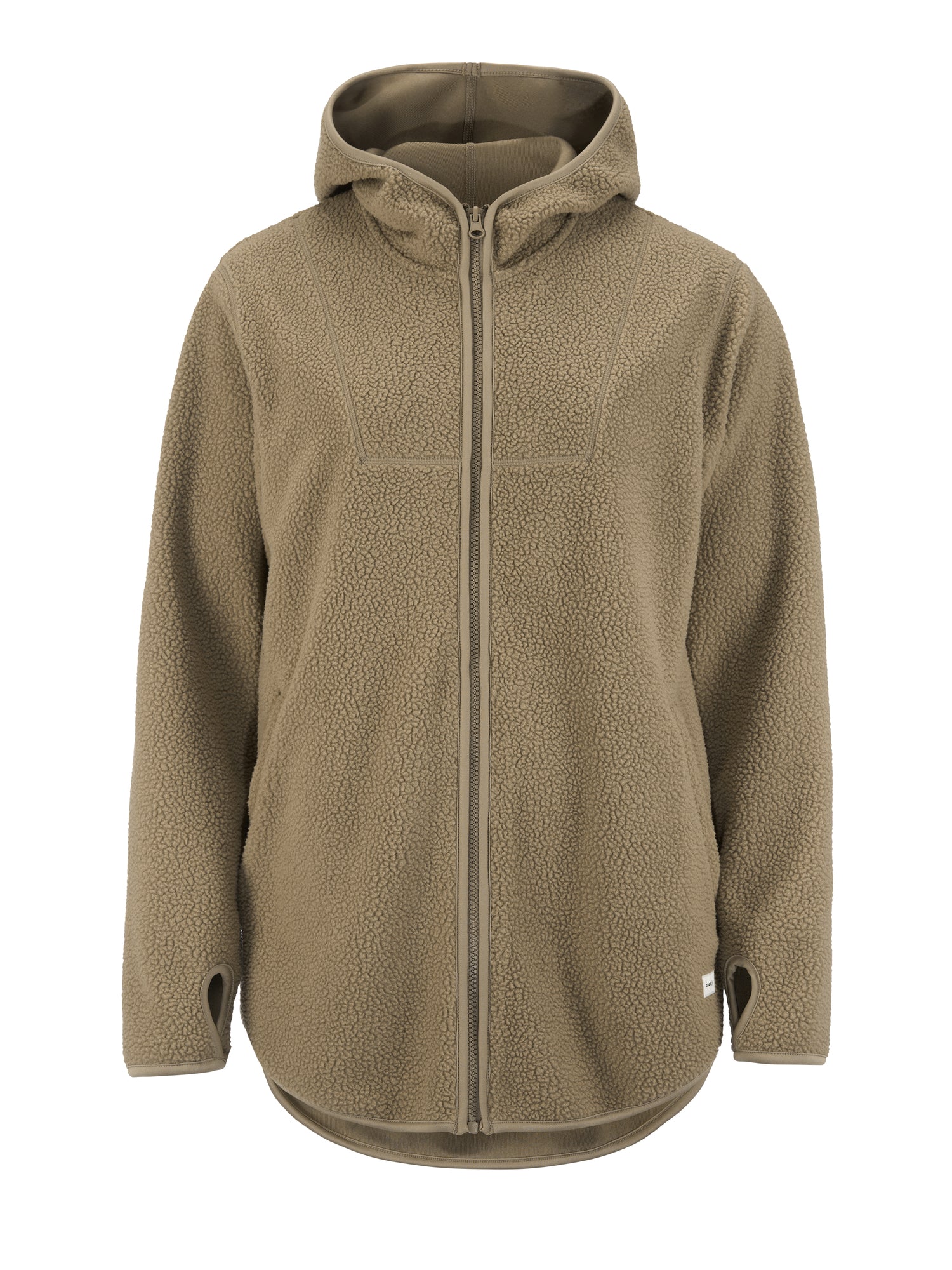 Craft Join pile fleece fz hood w taupe