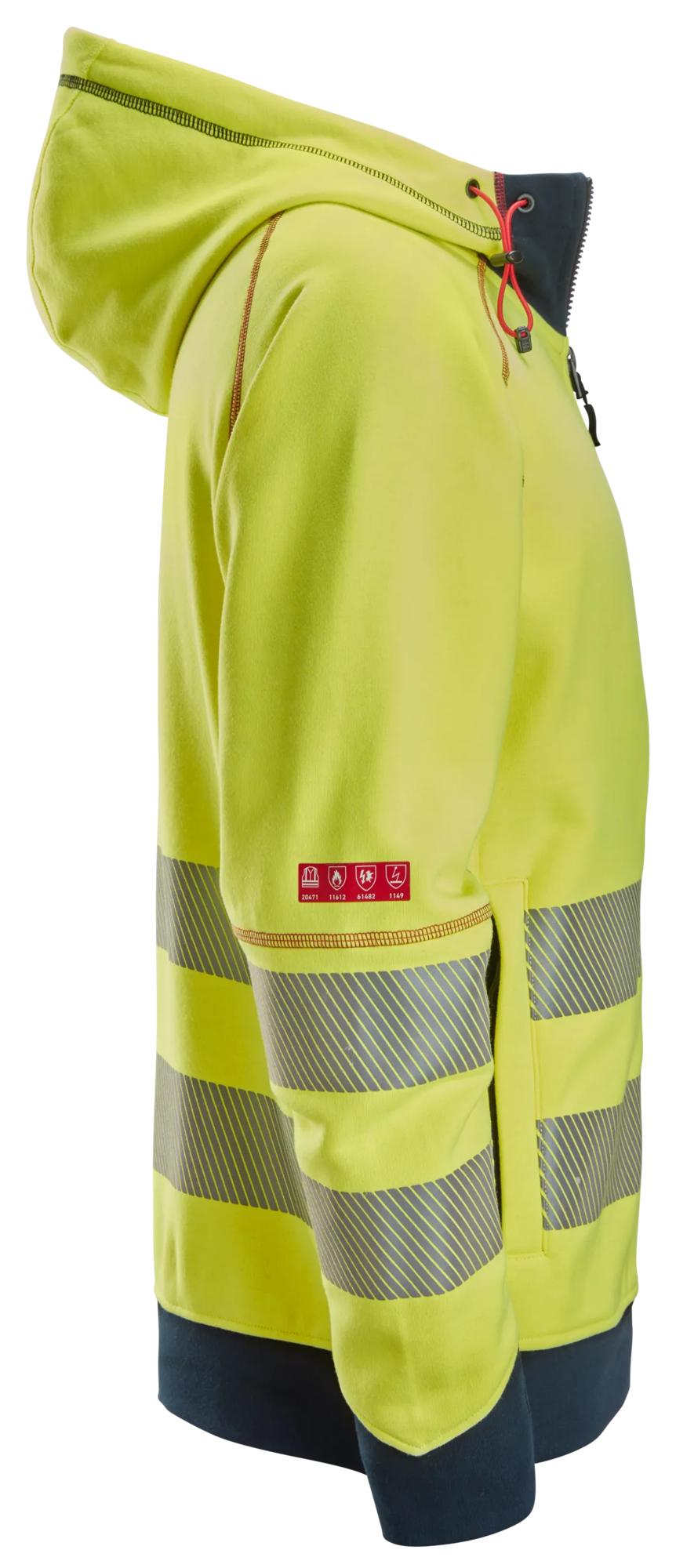 Snickers Arc Full Zip Hoodie, High-Vis Class 3/2