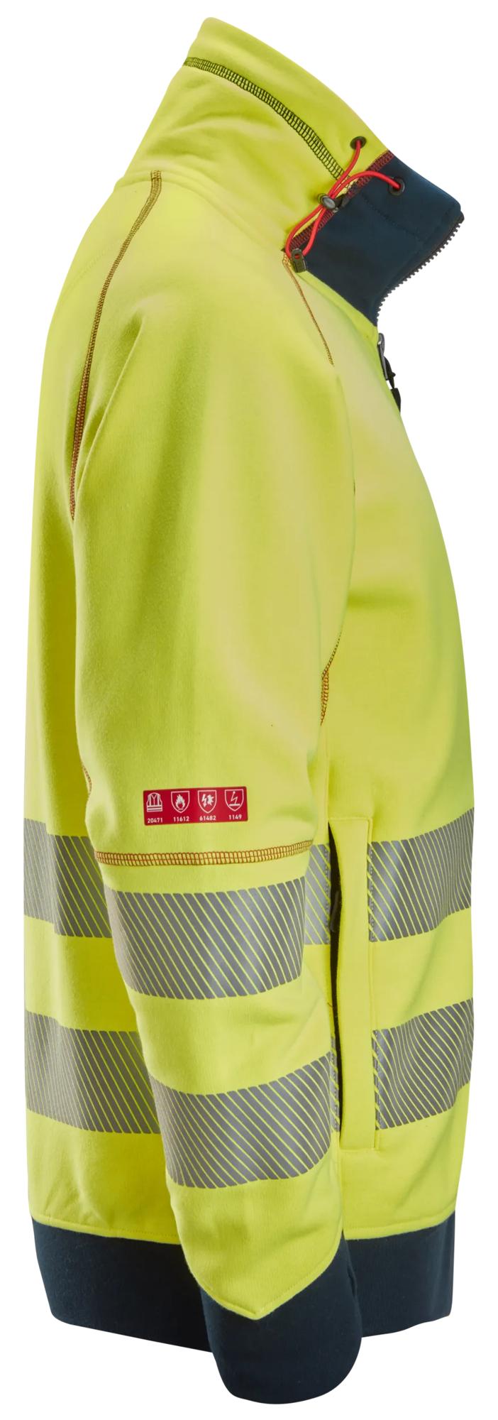 Snickers Arc Full Zip Sweater, High-Vis Class 3