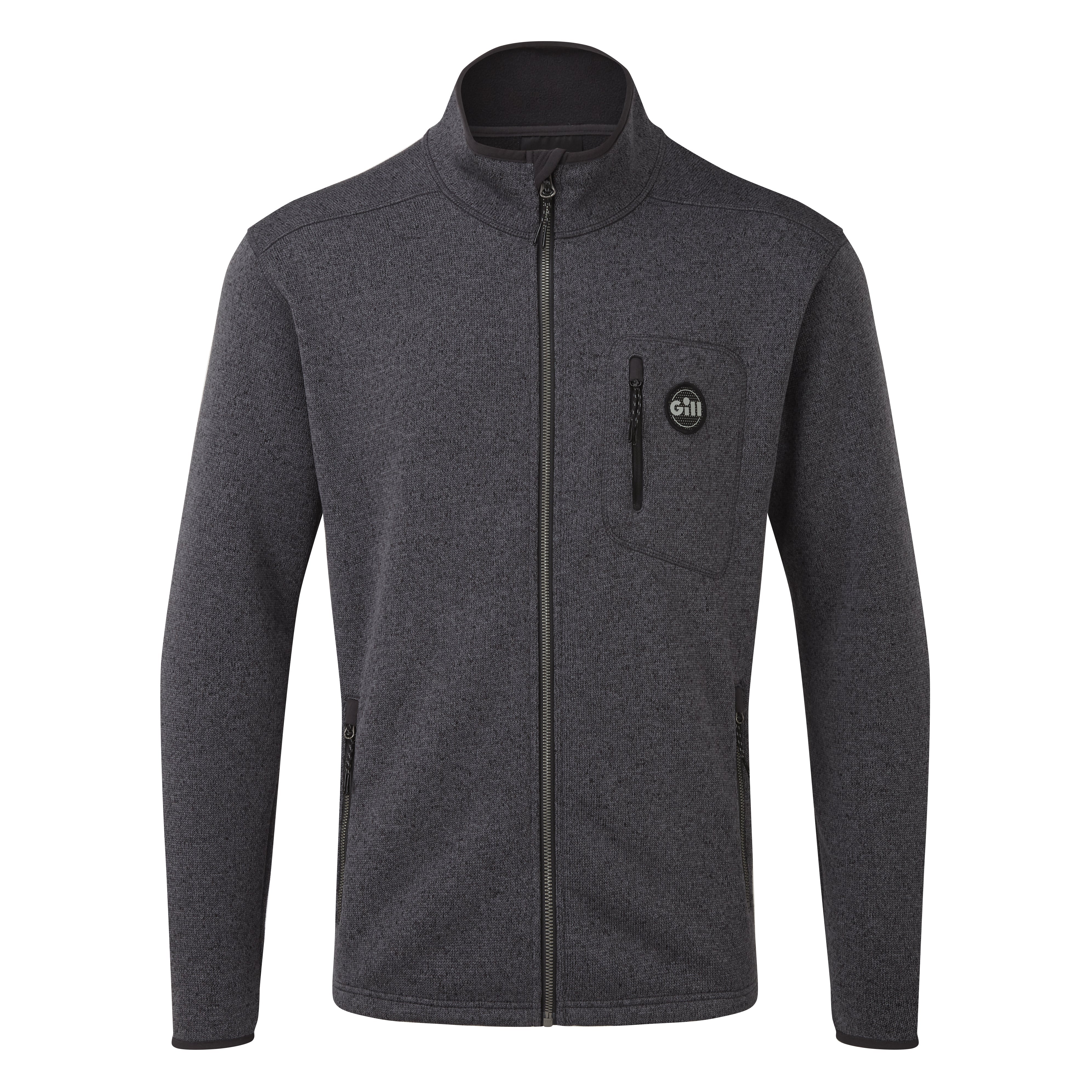 Gill Men's Knit Fleece Jacket in Ash