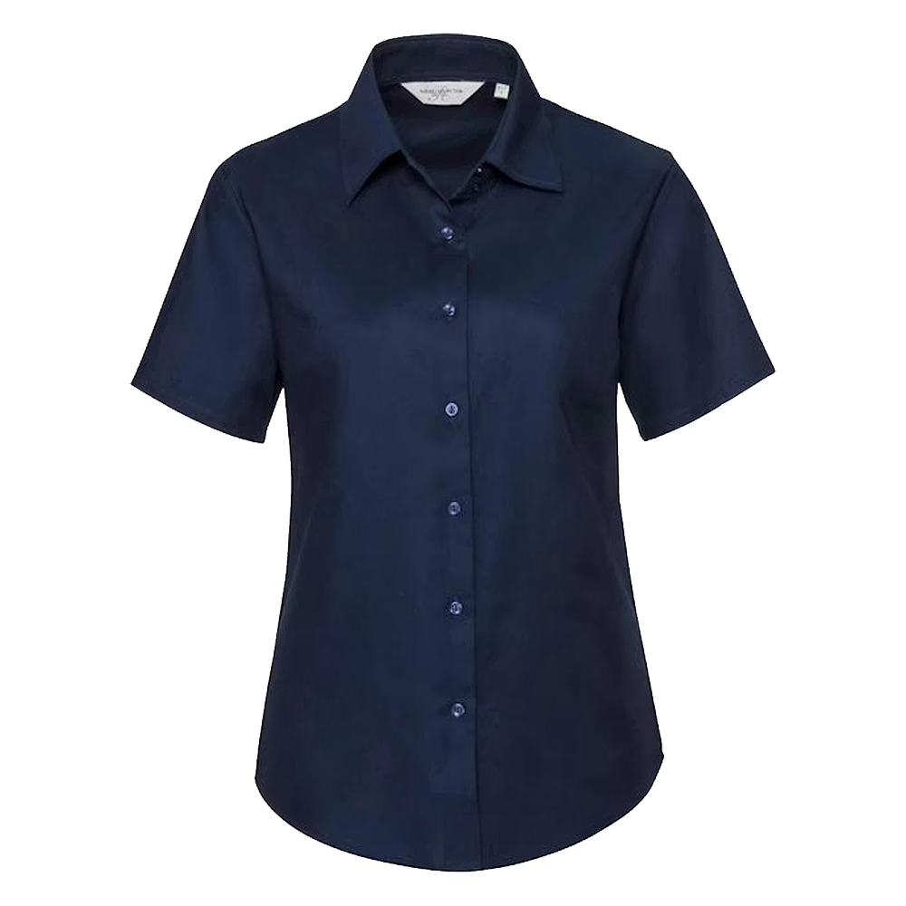 Women Russell Short Sleeve Classic Oxford Shirt