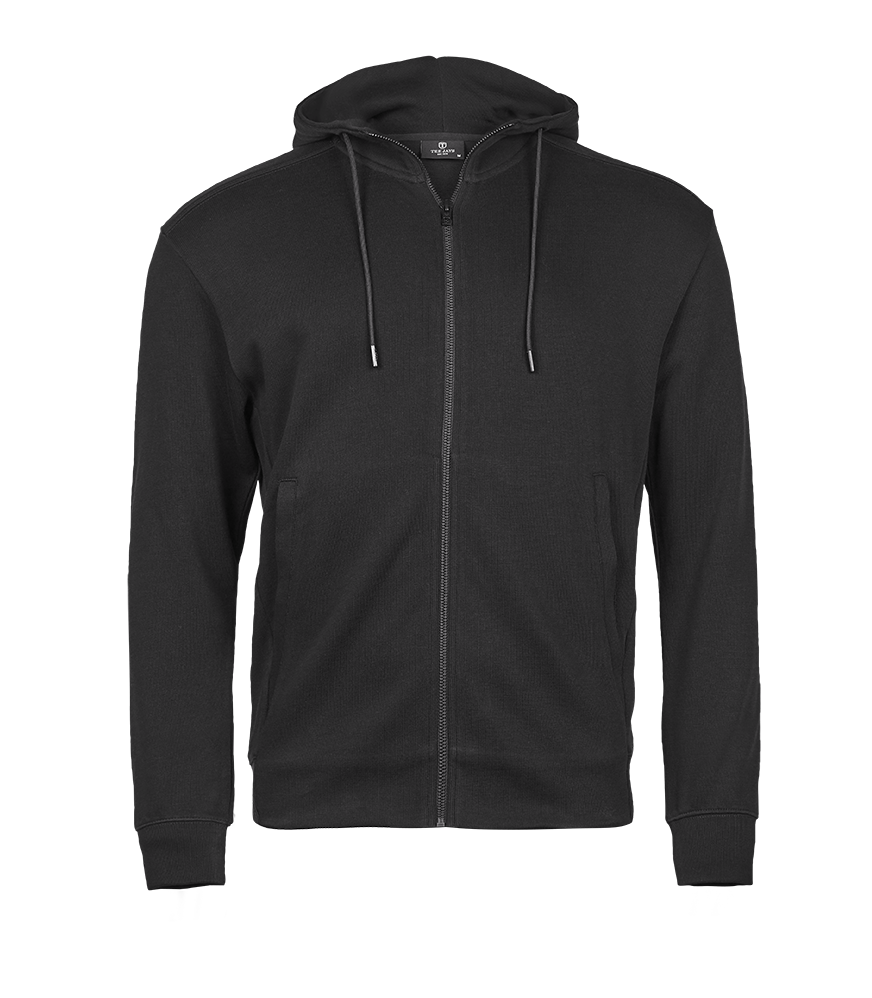 Teejays Ribbed Interlock Hooded Full Zip