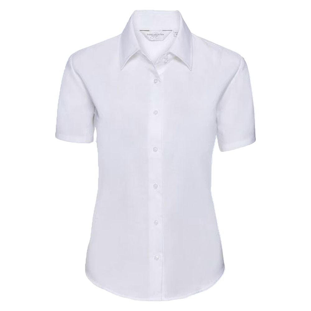 Women Russell Short Sleeve Classic Oxford Shirt