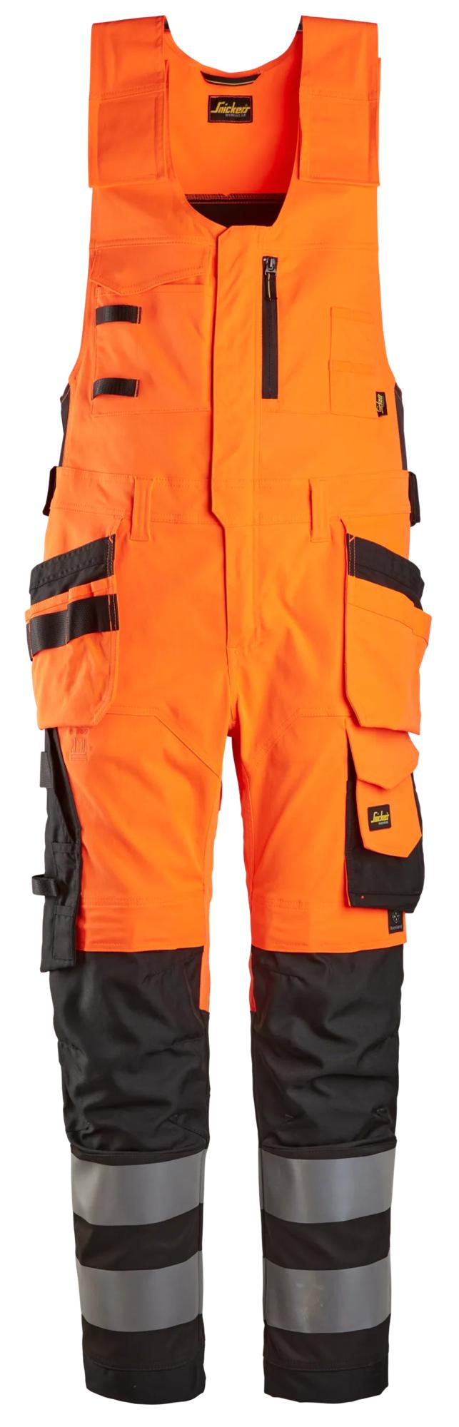 Snickers High-Vis One-piece Trousers Holster Pockets Class 2