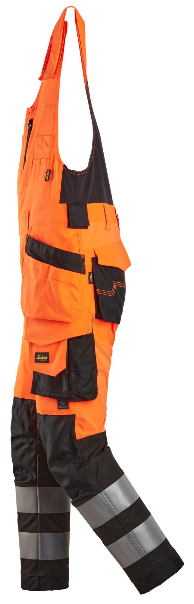 Snickers High-Vis One-piece Trousers Holster Pockets Class 2