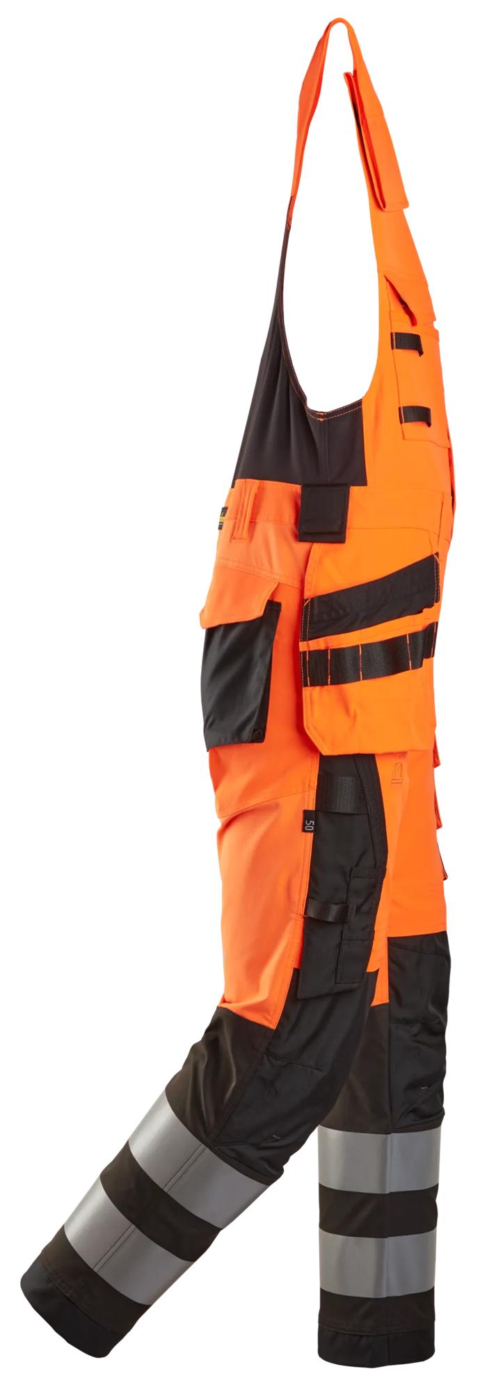 Snickers High-Vis One-piece Trousers Holster Pockets Class 2