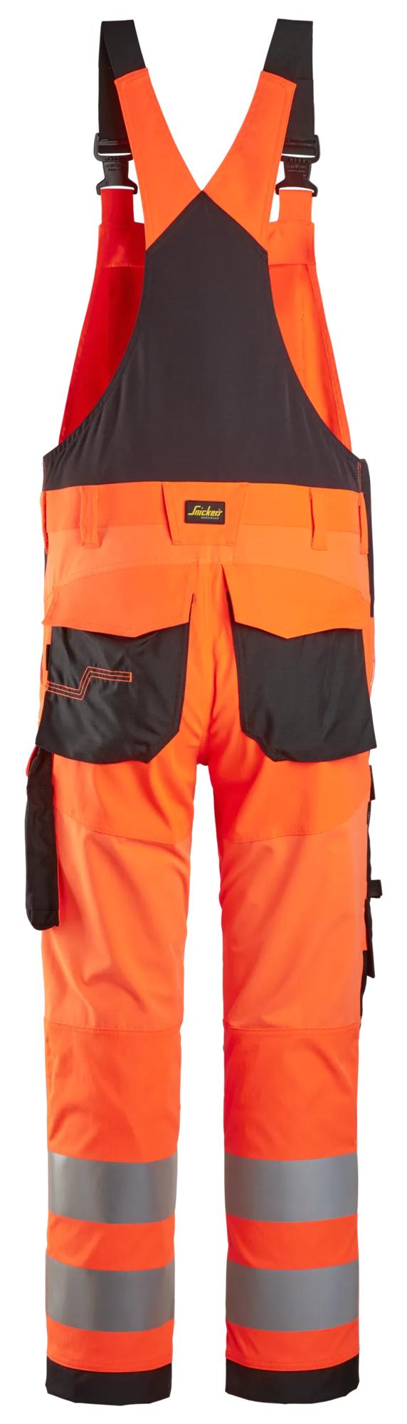Snickers High-Vis Bib & Brace Trousers Class 2