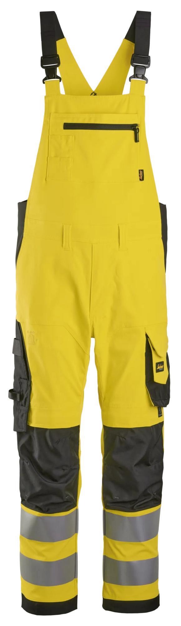 Snickers High-Vis Bib & Brace Trousers Class 2