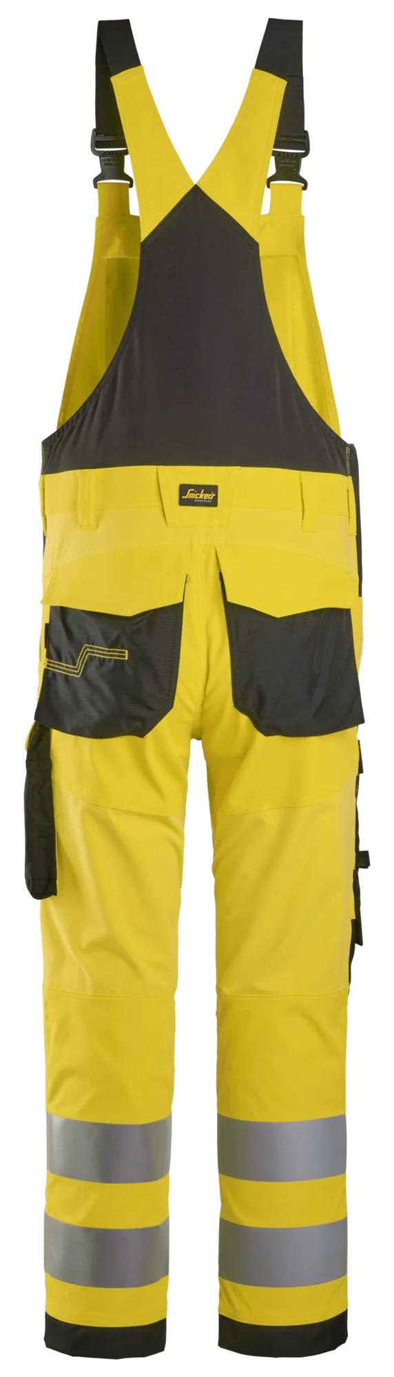 Snickers High-Vis Bib & Brace Trousers Class 2