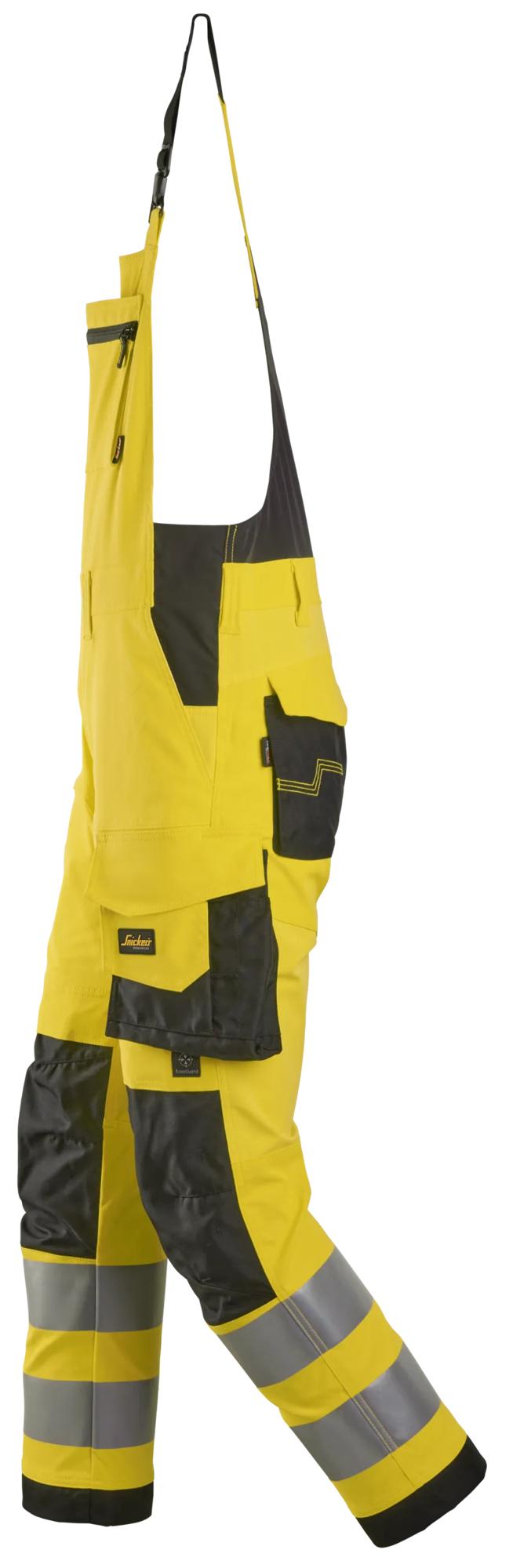 Snickers High-Vis Bib & Brace Trousers Class 2