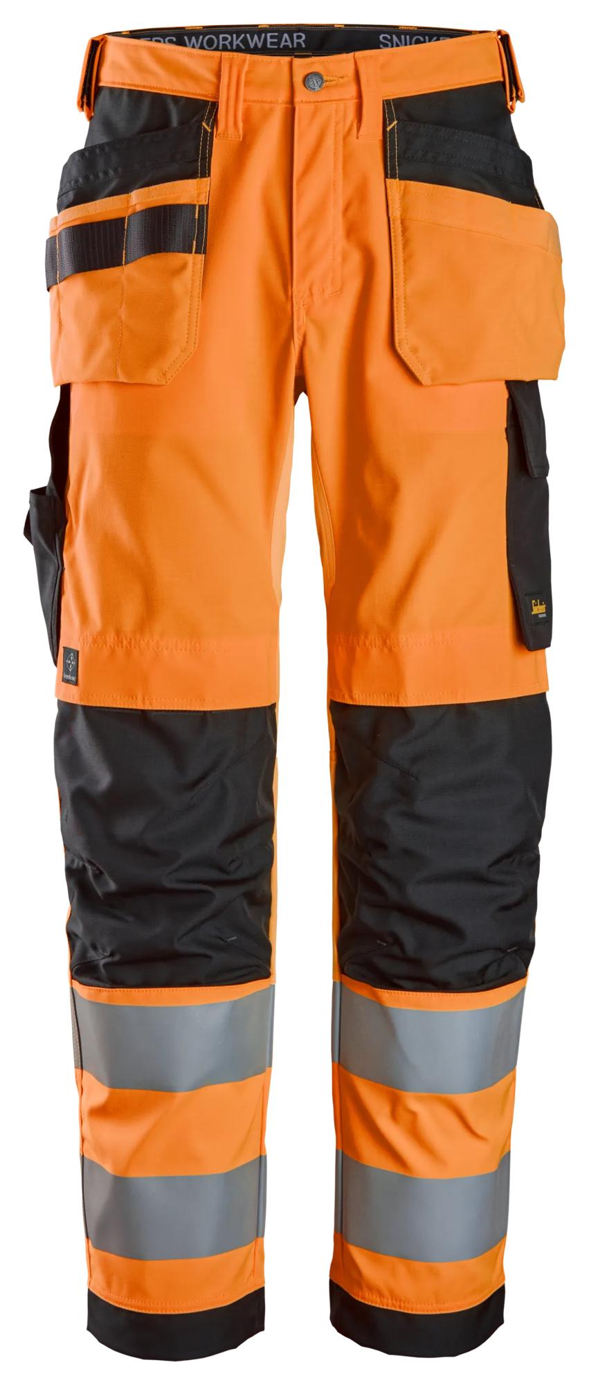 Snickers High-Vis Trousers Holster Pockets Class 2