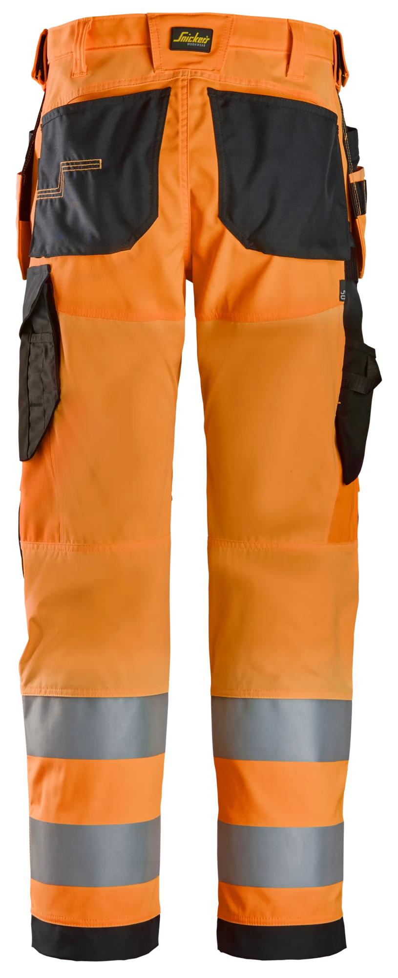 Snickers High-Vis Trousers Holster Pockets Class 2