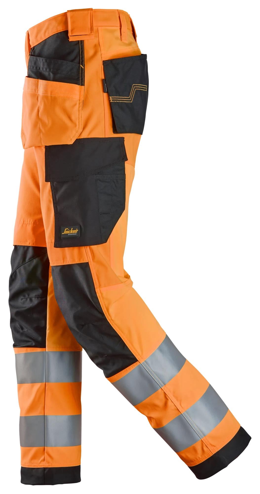 Snickers High-Vis Trousers Holster Pockets Class 2