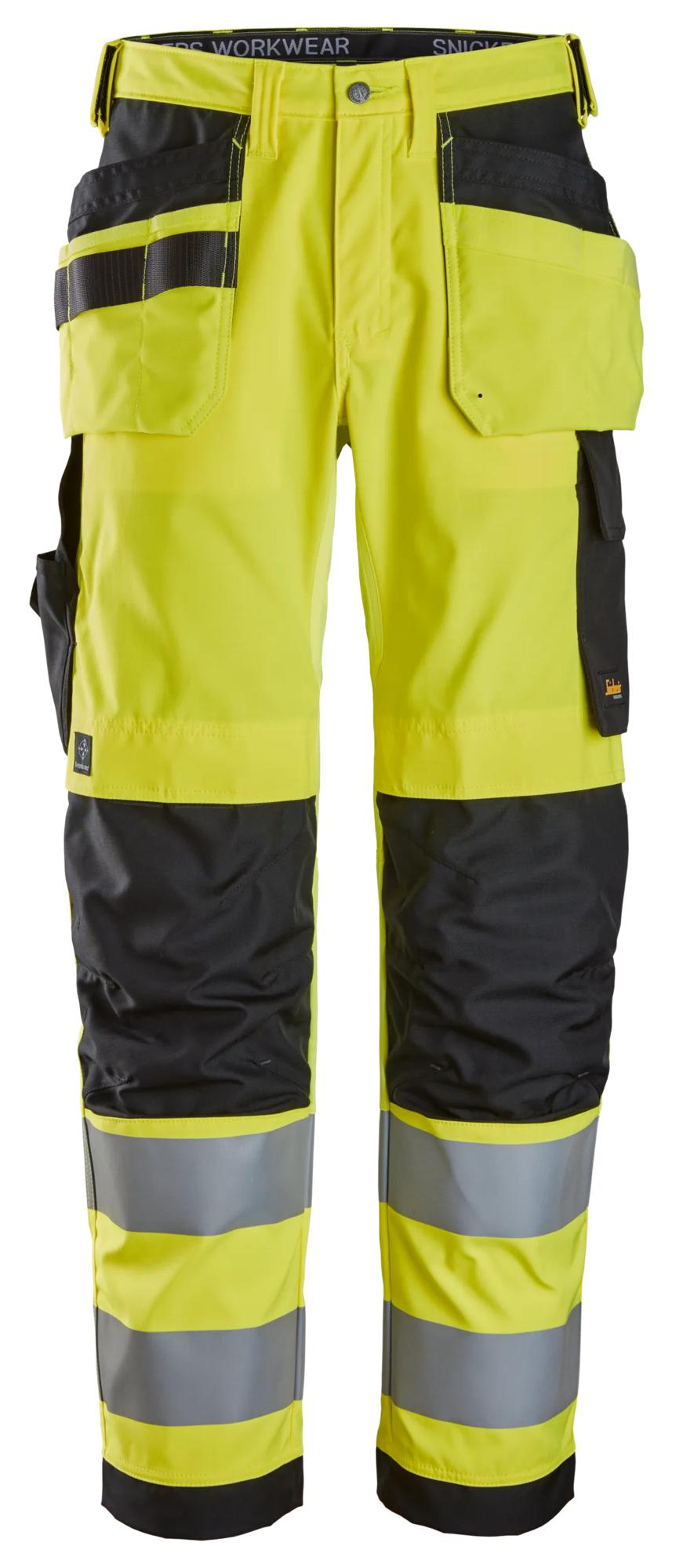 Snickers High-Vis Trousers Holster Pockets Class 2