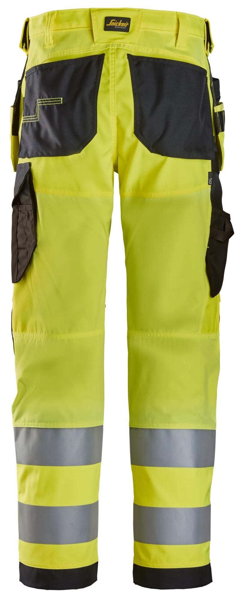 Snickers High-Vis Trousers Holster Pockets Class 2