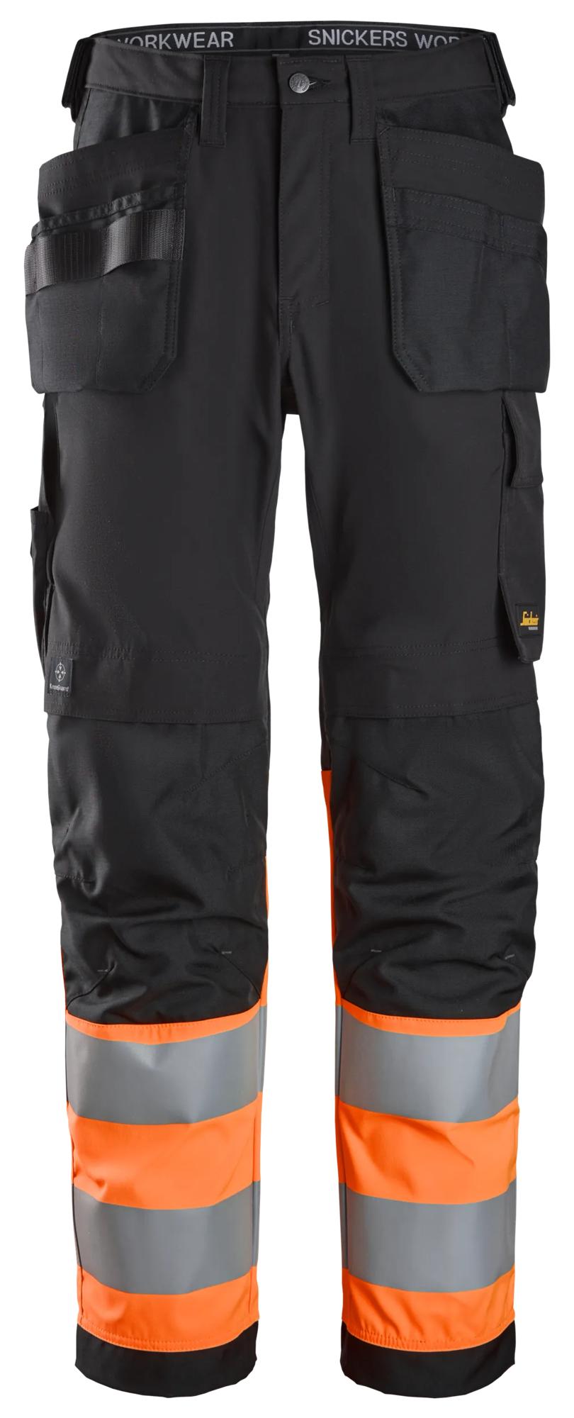 Snickers High-Vis Trousers Holster Pockets Class 1