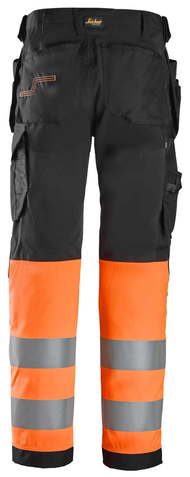 Snickers High-Vis Trousers Holster Pockets Class 1