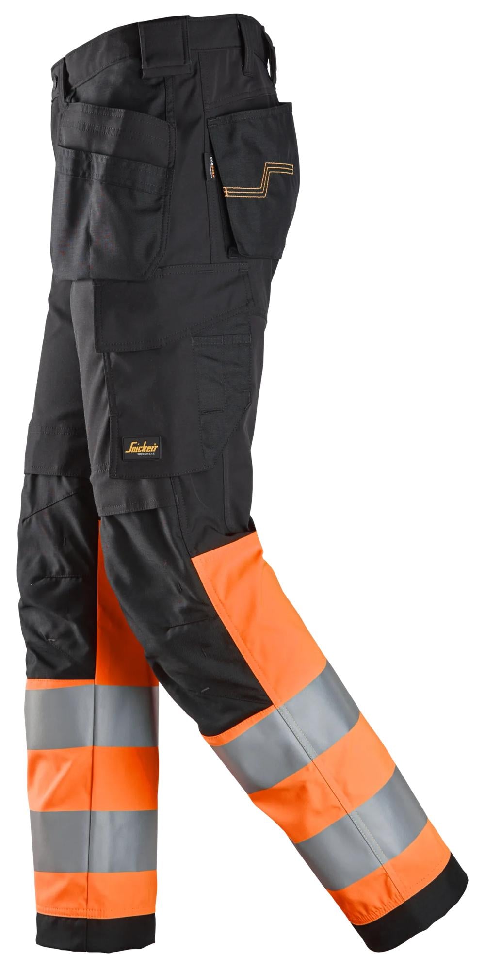 Snickers High-Vis Trousers Holster Pockets Class 1