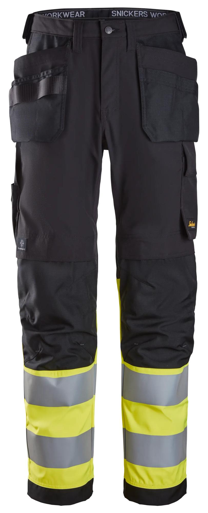 Snickers High-Vis Trousers Holster Pockets Class 1